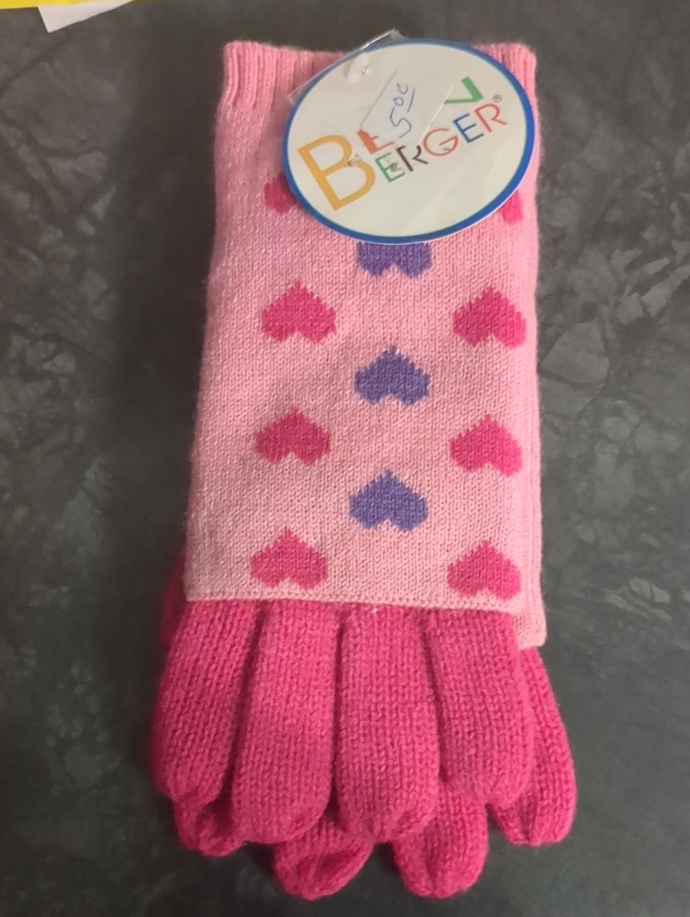 Ben Berger Pink Kids Winter Gloves